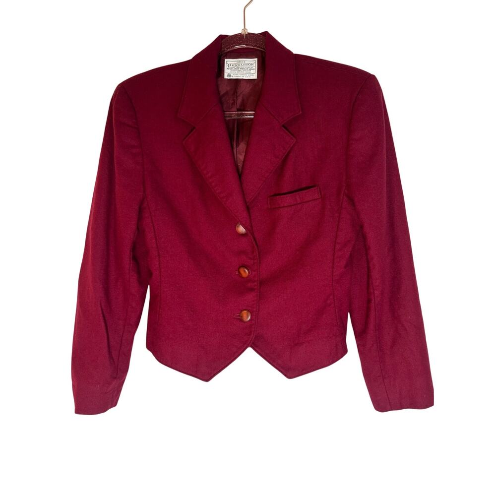 ❤️ Vintage Miss Pendleton 100% Pure Virgin Wool Cropped Blazer – Size 6